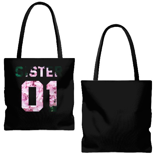 COUPLE FLOWER SISTER 01 Tote Bags (AOP)