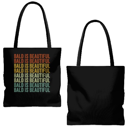 Bald Is Beautiful Tote Bags (AOP)