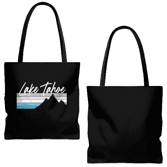 Lake Tahoe Nevada California Mountain Skiing Py Tote Bags (AOP)