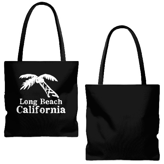 Long Beach California Palm Tree Souvenirs Gifts Tote Bags (AOP)