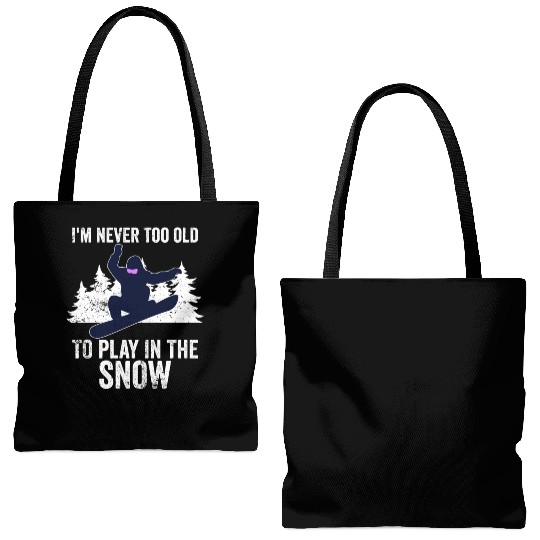 Funny Snowboarding Gifts Snowboard Snowboarder Tote Bags (AOP)