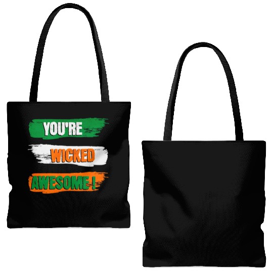 You're Wicked Awesome Graphic Tote Bags (AOP)