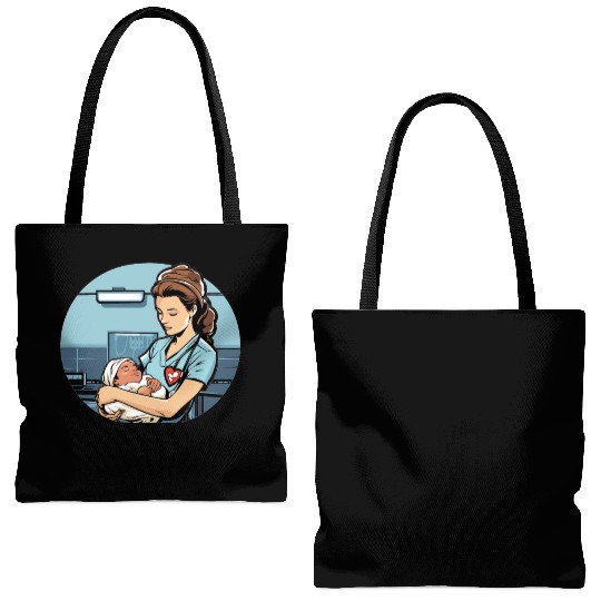 Registered Nurse Medical Medicine Neonatal Nurse Tote Bags (AOP)