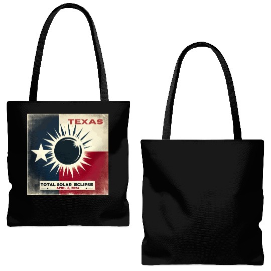 Texas Total solar eclipse 2024 Tote Bags (AOP)