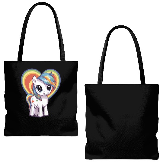 Love Pony Tote Bags (AOP)
