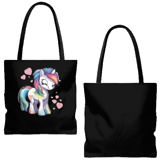 Valentine Pony Tote Bags (AOP)