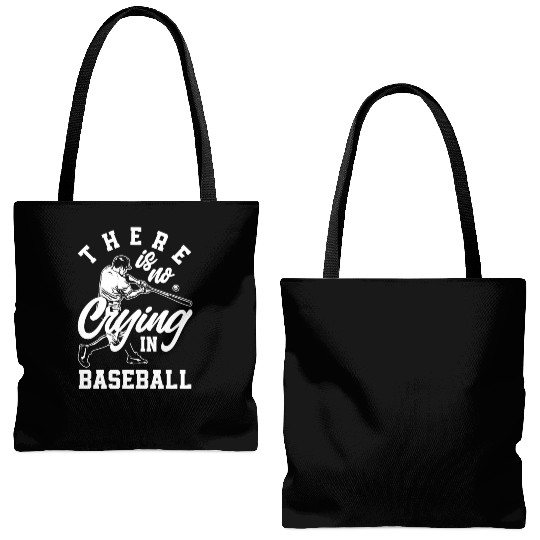 There Is No Crying In Baseball Funny Baseball Gift Tote Bags (AOP)