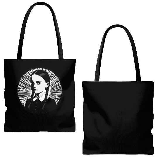 Wednesday Addams Tote Bags (AOP)