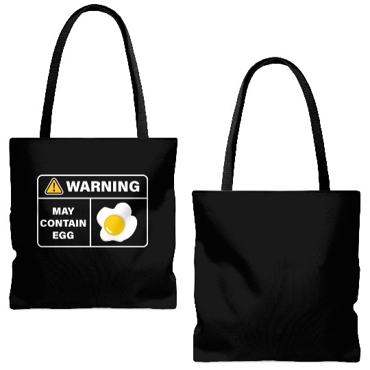 Fried Egg Lover Funny Foodie Tote Bags (AOP)