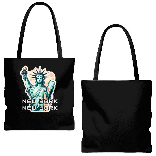 New York - Statue of Liberty Tote Bags (AOP)