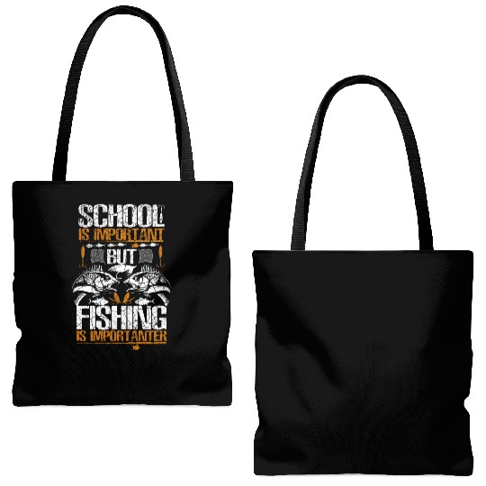 Fishing Tote Bags (AOP) Youth Boys Fishing Lovers Tote Bags (AOP)