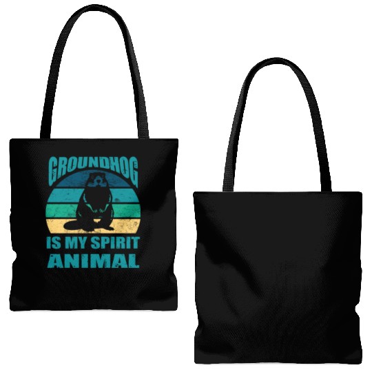 funny Respect the groundhog Tote Bags (AOP)