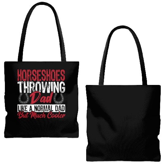 Horseshoe Throwing Dad Like A Normal Dad But Much Tote Bags (AOP)