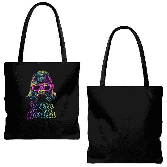Retro Gorilla Tote Bags (AOP)