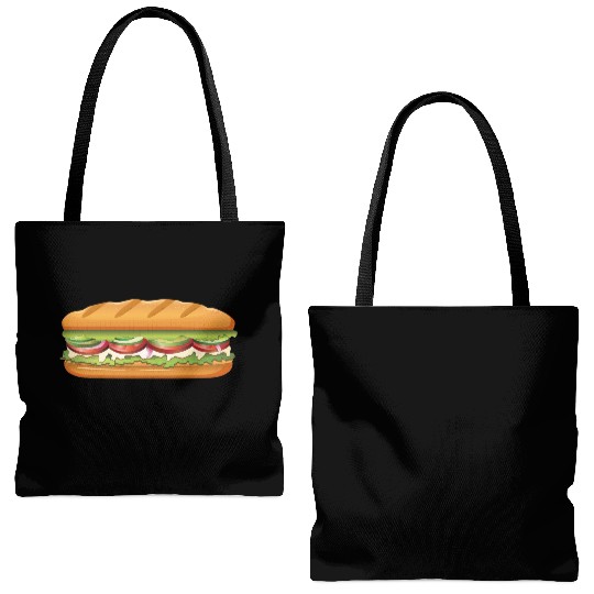 Subway Sandwich Design Tote Bags (AOP)