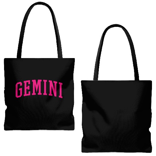 K Varsity Gemini Tote Bags (AOP)
