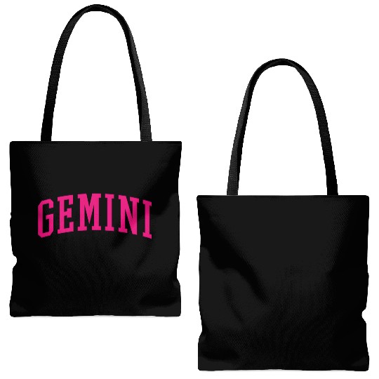 K Varsity Gemini Tote Bags (AOP)