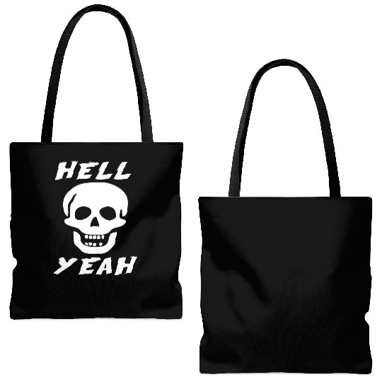 Stone Cold skull hell yeah Tote Bags (AOP)