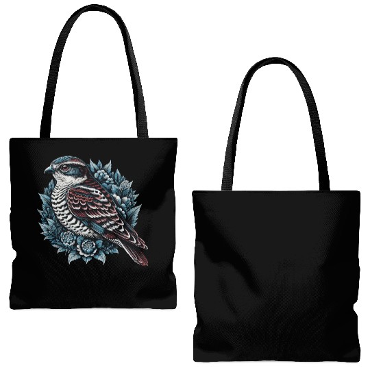Sparrow Hawk Bird of Prey Tote Bags (AOP) for Avid Bird Lovers