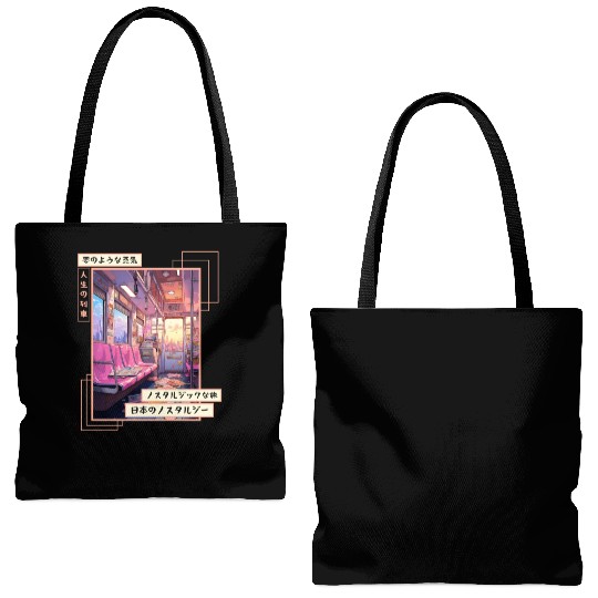 Japanese Aesthetic Subway Streetwear Vaporwave Ret Tote Bags (AOP)