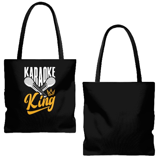 Funny Karaoke Singer Singing Musician Karaoke Gift Tote Bags (AOP)