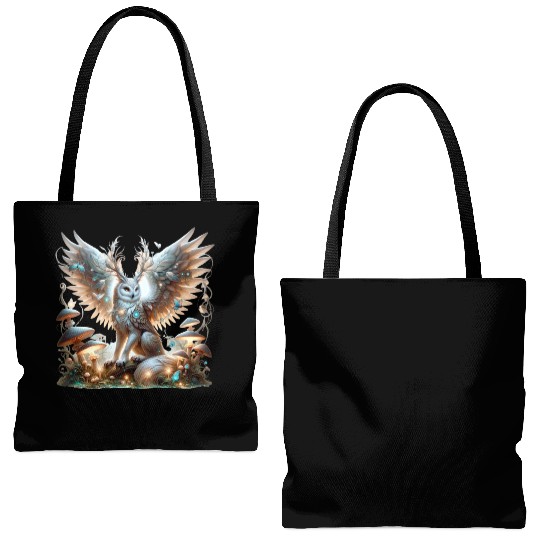 Mystic Owl of the Enchanted Forest Tote Bags (AOP)