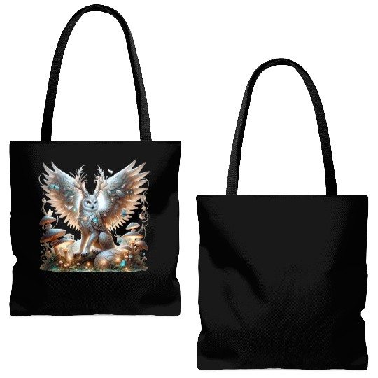 Mystic Owl of the Enchanted Forest Tote Bags (AOP)