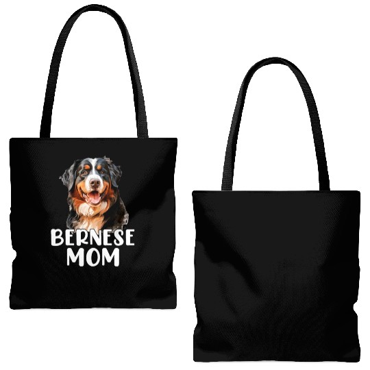 bernese mountain dog Tote Bags (AOP)