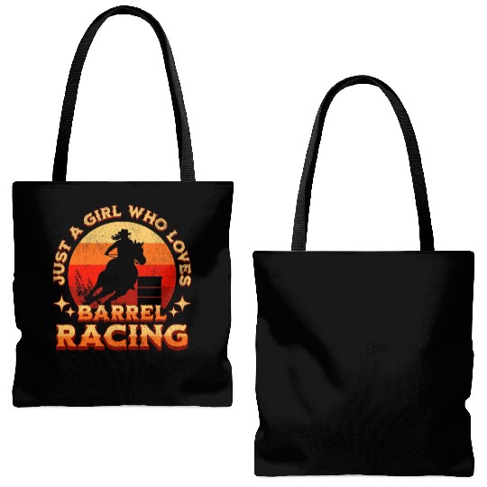 Just a Girl Who Loves Barrel Racing Tote Bags (AOP)