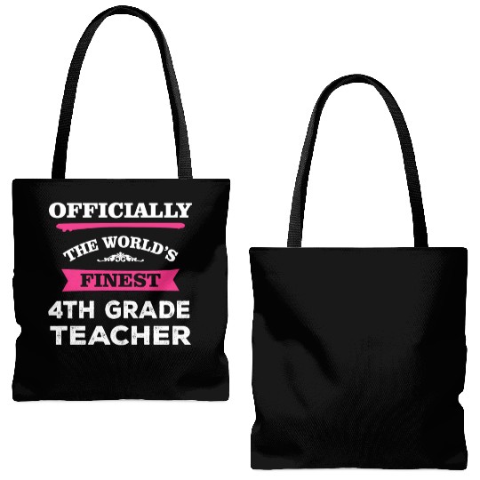 The World's Finest 4th Grade Teacher Tote Bags (AOP)