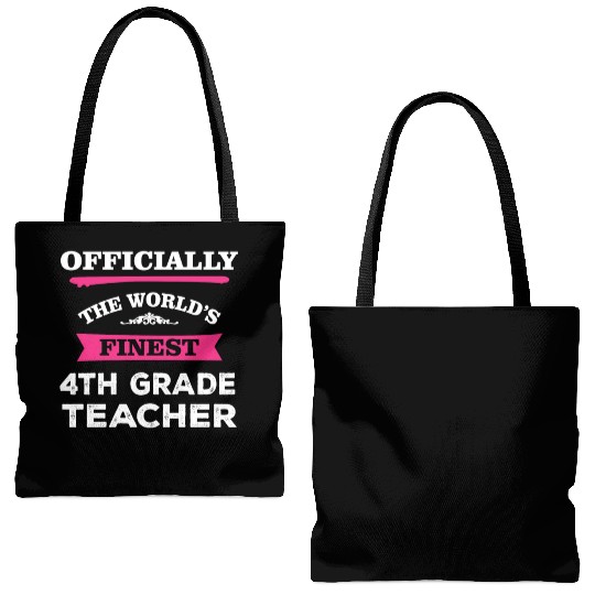 The World's Finest 4th Grade Teacher Tote Bags (AOP)