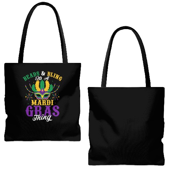Beads & Bling It's A Mardi Gras Thing Party Carniv Tote Bags (AOP)