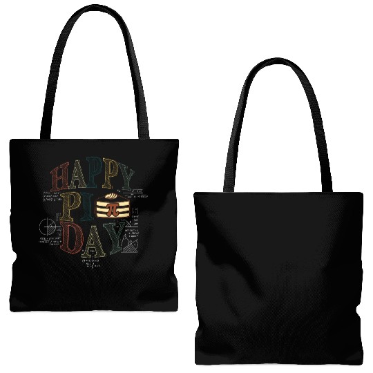 Pi Symbol Math Equations Happy Pi Day Vintage Tote Bags (AOP)