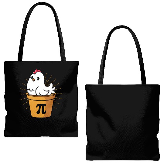 Chicken Pot Pie Funny Pi Day Math Equations Tote Bags (AOP)