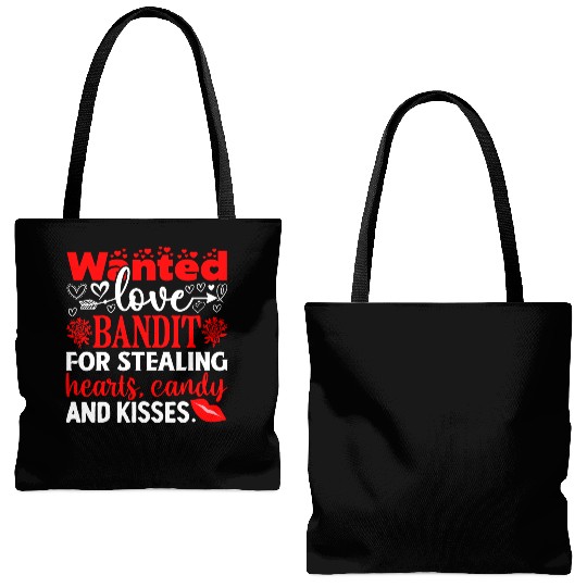 Wanted Love Bandit For Stealing Hearts Candy And Tote Bags (AOP)