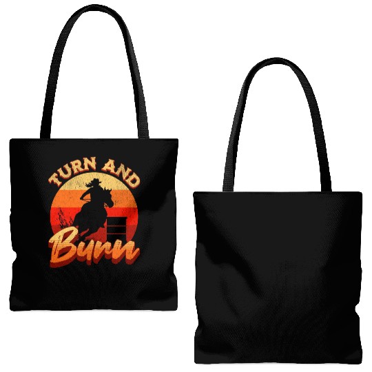 Turn and Burn Barrel Racing Tote Bags (AOP)