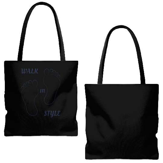 Walk in style - Navy Blue Tote Bags (AOP)