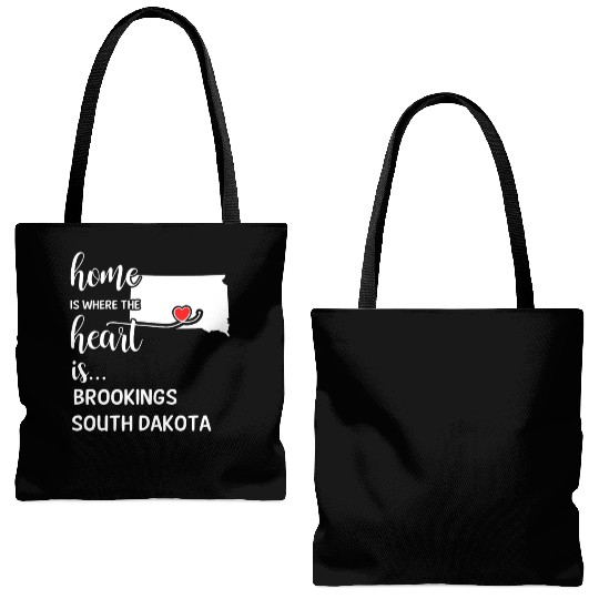 Brookings County South Dakota Is Where My Heart Tote Bags (AOP)