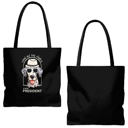 Dalmatian US Dog Patriotic Wants New US president Tote Bags (AOP)