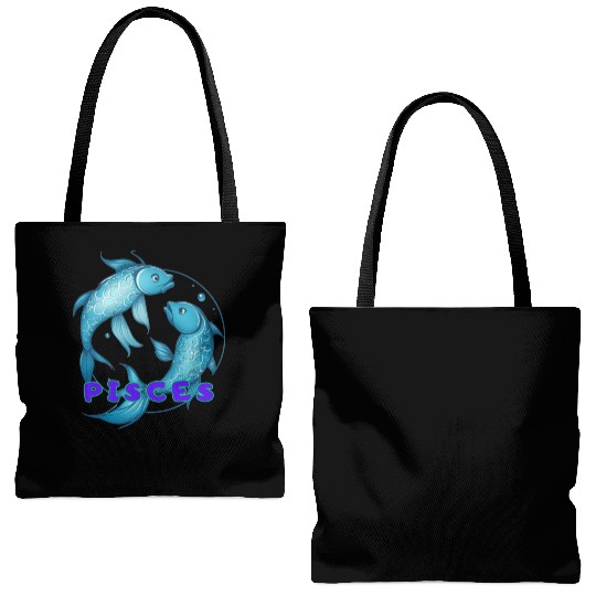 Pisces Horoscope Tote Bags (AOP)