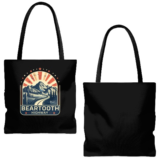 Beartooth Highway US 212 Tote Bags (AOP)