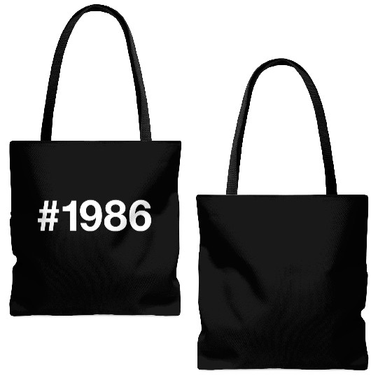 1986 Hashtag 39 years 39th birthday Tote Bags (AOP)