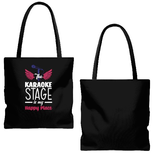 Funny Karaoke Singer Singing Musician Karaoke Gift Tote Bags (AOP)