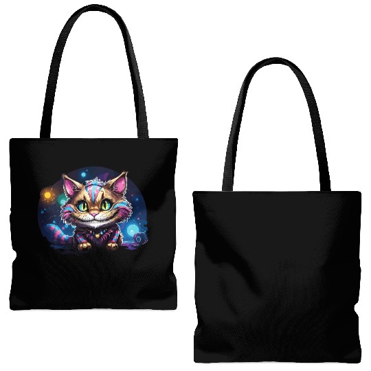Fantasy Cheshire Cat Smile, Alice in Wonderland Tote Bags (AOP)