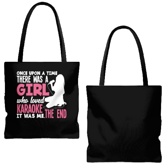 Funny Karaoke Singer Singing Musician Karaoke Gift Tote Bags (AOP)