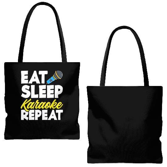 Funny Karaoke Singer Singing Musician Karaoke Gift Tote Bags (AOP)
