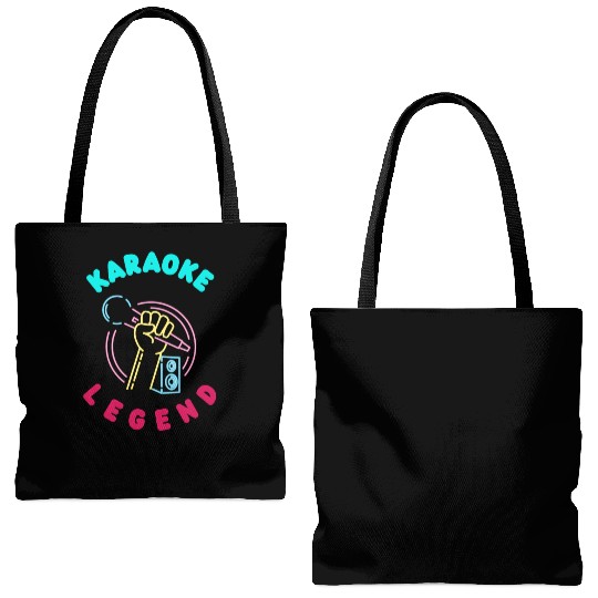 Funny Karaoke Singer Singing Musician Karaoke Gift Tote Bags (AOP)