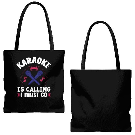 Funny Karaoke Singer Singing Musician Karaoke Gift Tote Bags (AOP)
