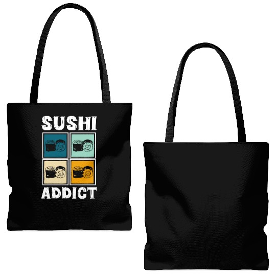 Sushi Delicious Kawaii Cuisine Tote Bags (AOP)