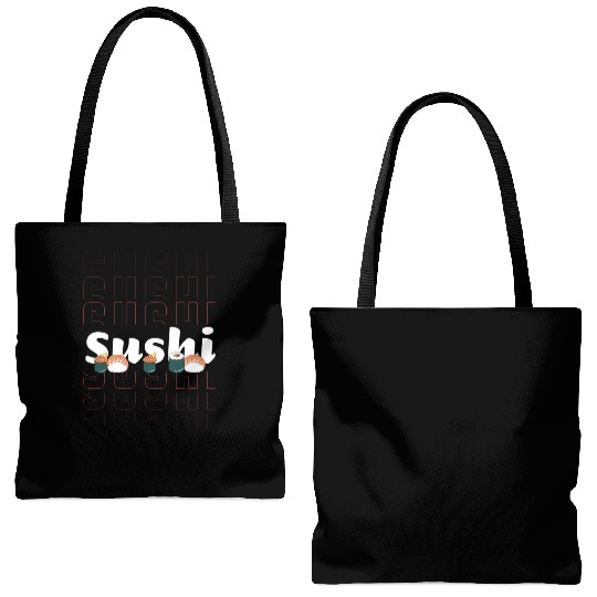 Japanese Fish Maki Cuisine Tote Bags (AOP)